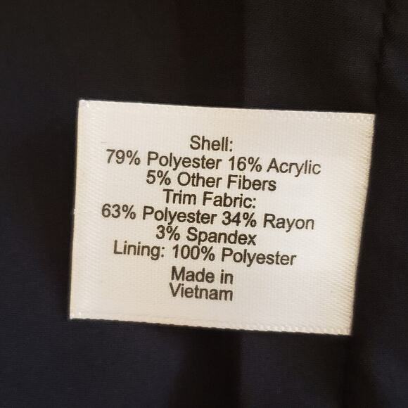 Lane Bryant Red, Gray, Black & White Knit Tweed Blazer w/Black Trim | Size 18 - Picture 9 of 9